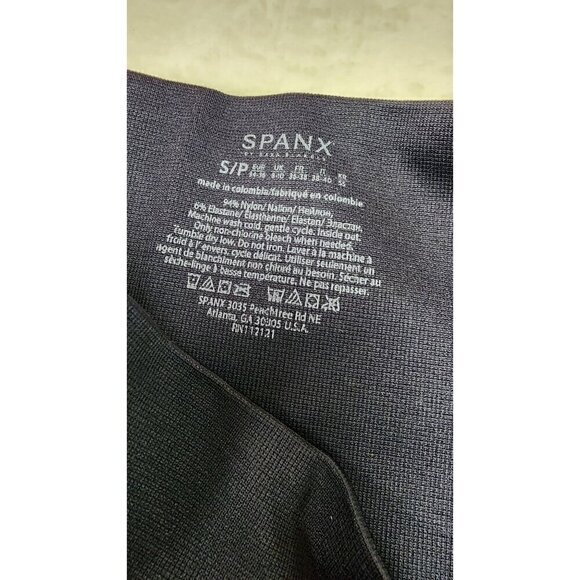 Spanx Look at Me Now Seamless Moto Leggings Indigo Sky Blue Small - Picture 8 of 10